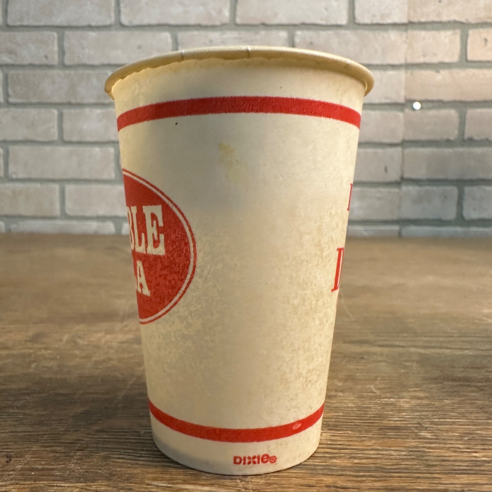 Vintage Double Cola 7-1/4 oz Double Nothing Paper Wax Promotional Soda Cup