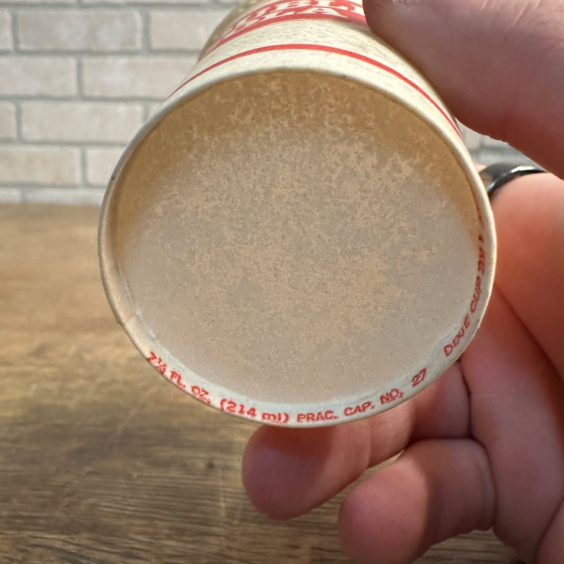 Vintage Double Cola 7-1/4 oz Double Nothing Paper Wax Promotional Soda Cup