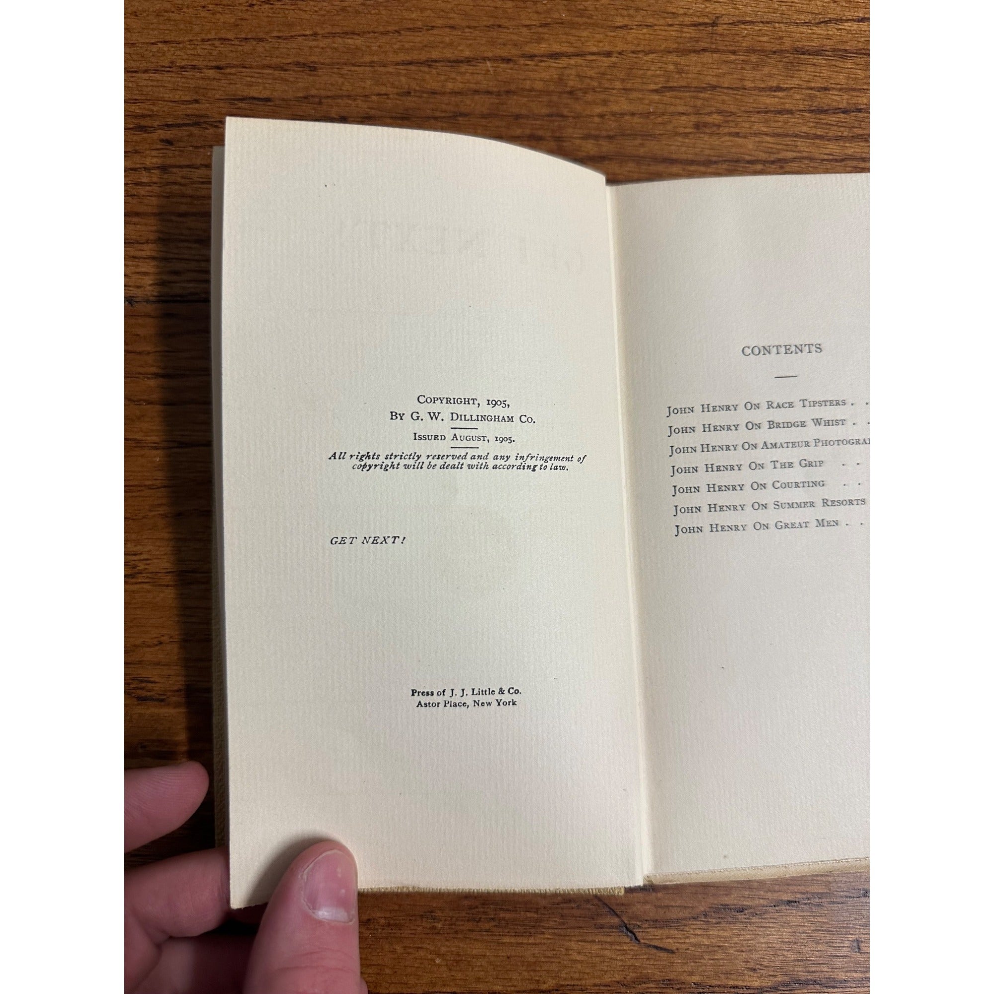 RARE Vintage Hugh McHugh Hardcover Books 1904-05 Get Next & I'm From Missouri