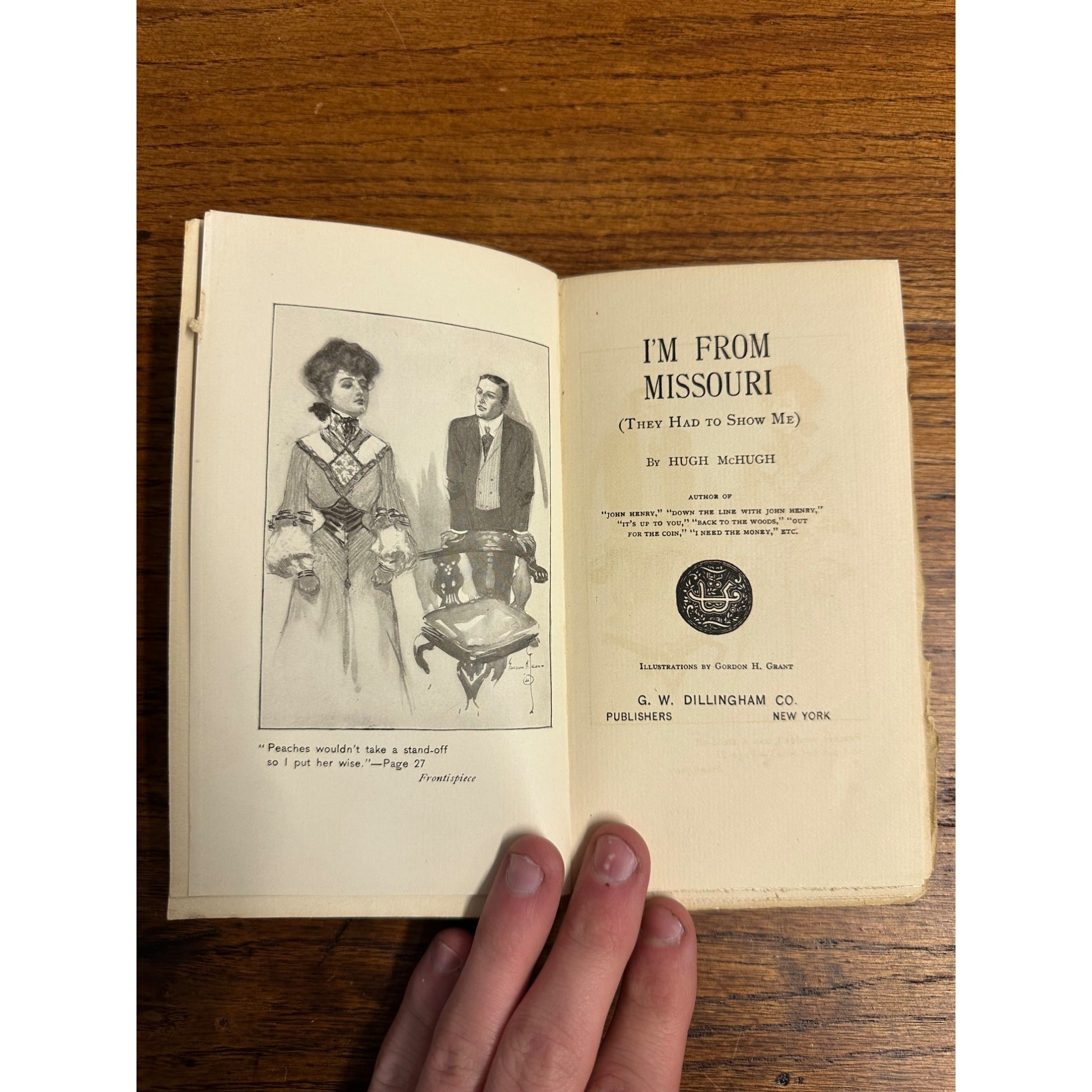 RARE Vintage Hugh McHugh Hardcover Books 1904-05 Get Next & I'm From Missouri