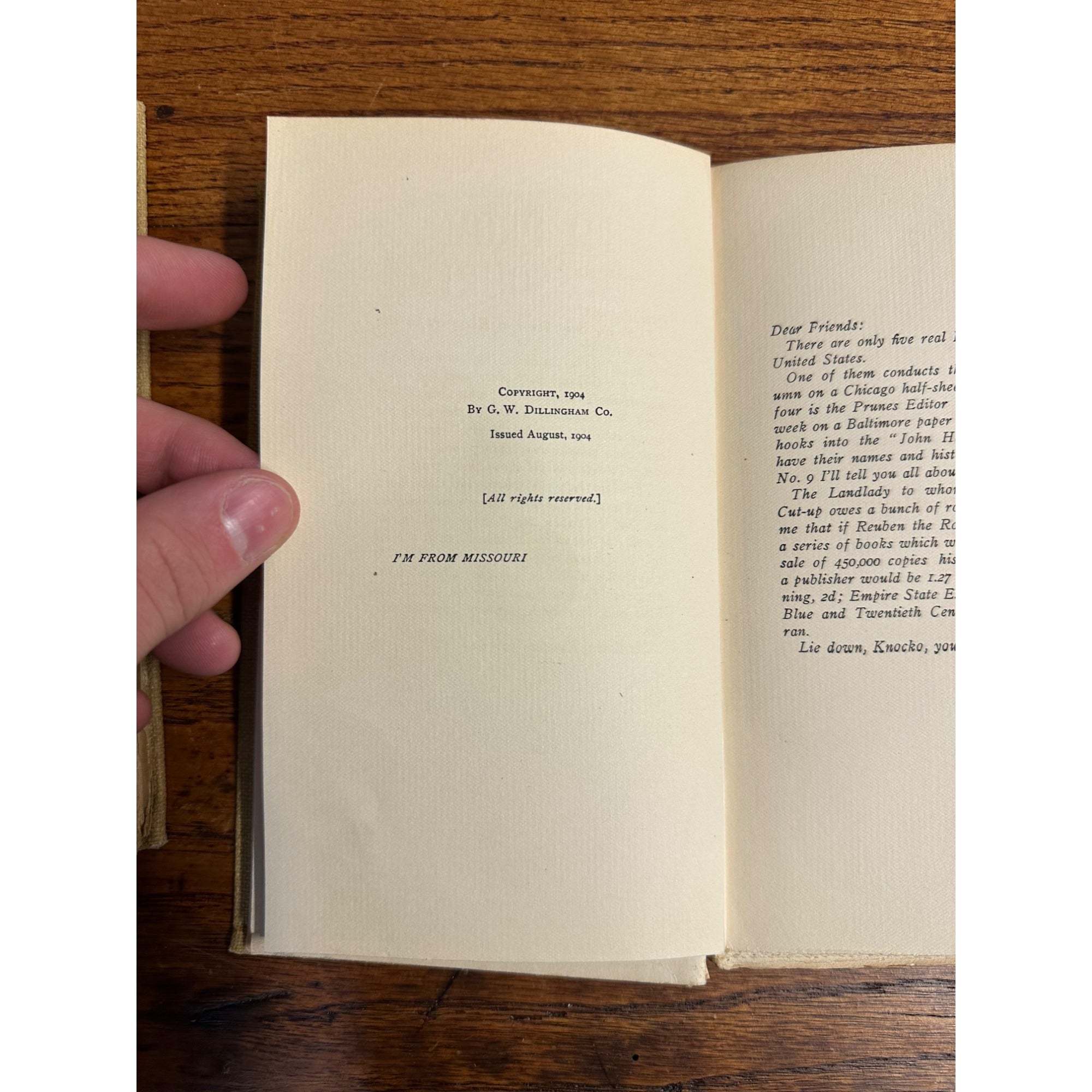 RARE Vintage Hugh McHugh Hardcover Books 1904-05 Get Next & I'm From Missouri