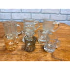 Vintage Childs Miniature Glass Mugs Set of 8