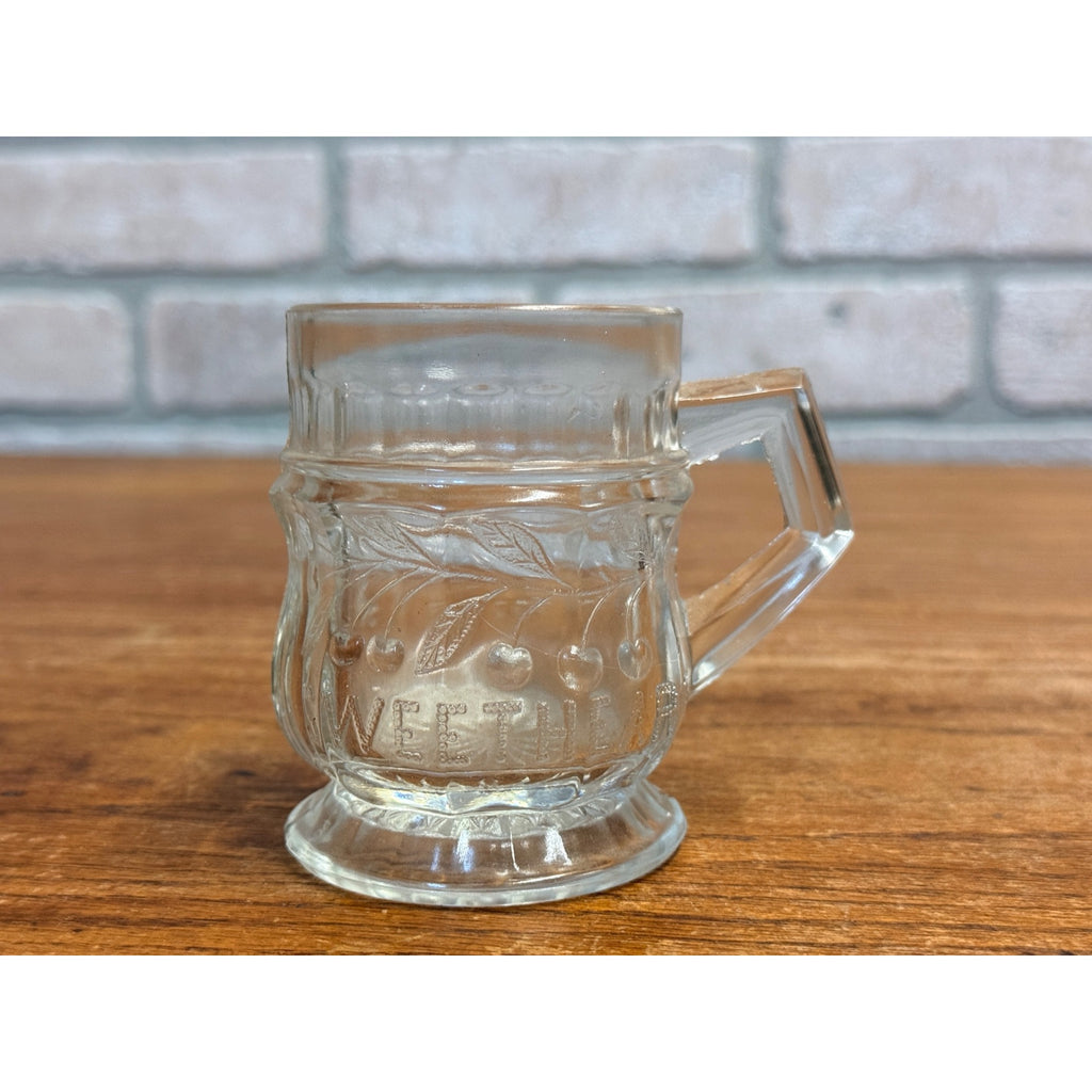 Vintage Childs Miniature Glass Mugs Set of 8