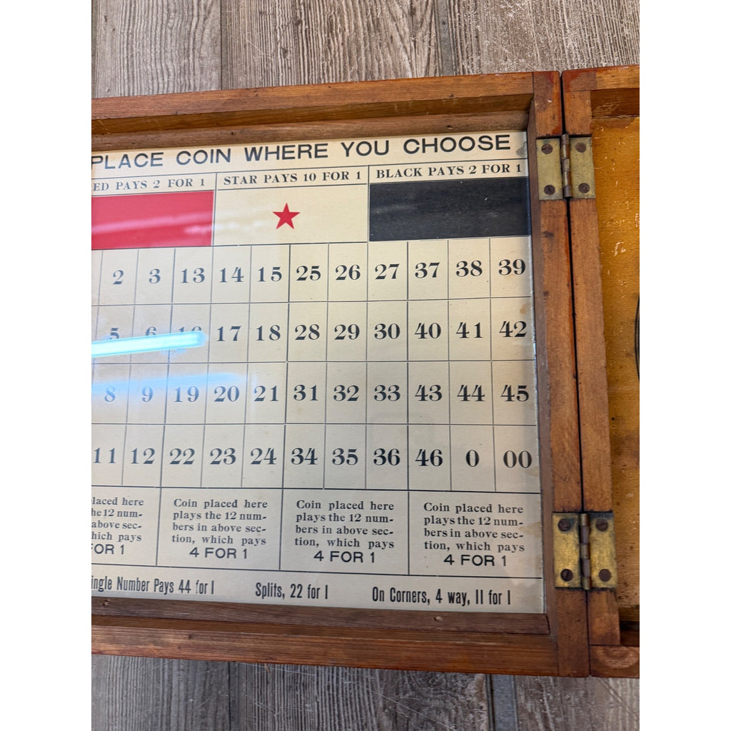 RARE 1900s M.O. Griswold & Co Traveling Roulette Game- Gambling trade stimulator