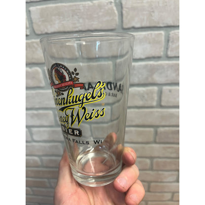 Leinenkugel's Honey Weiss Bier Beer Pint Glass (Sandtrap Bar, Lakewood Wis)