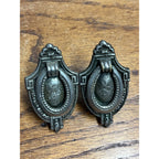 Antique Victorian Eastlake Drawer Pulls Drop Bail Handles Cabinet Hardware Pair