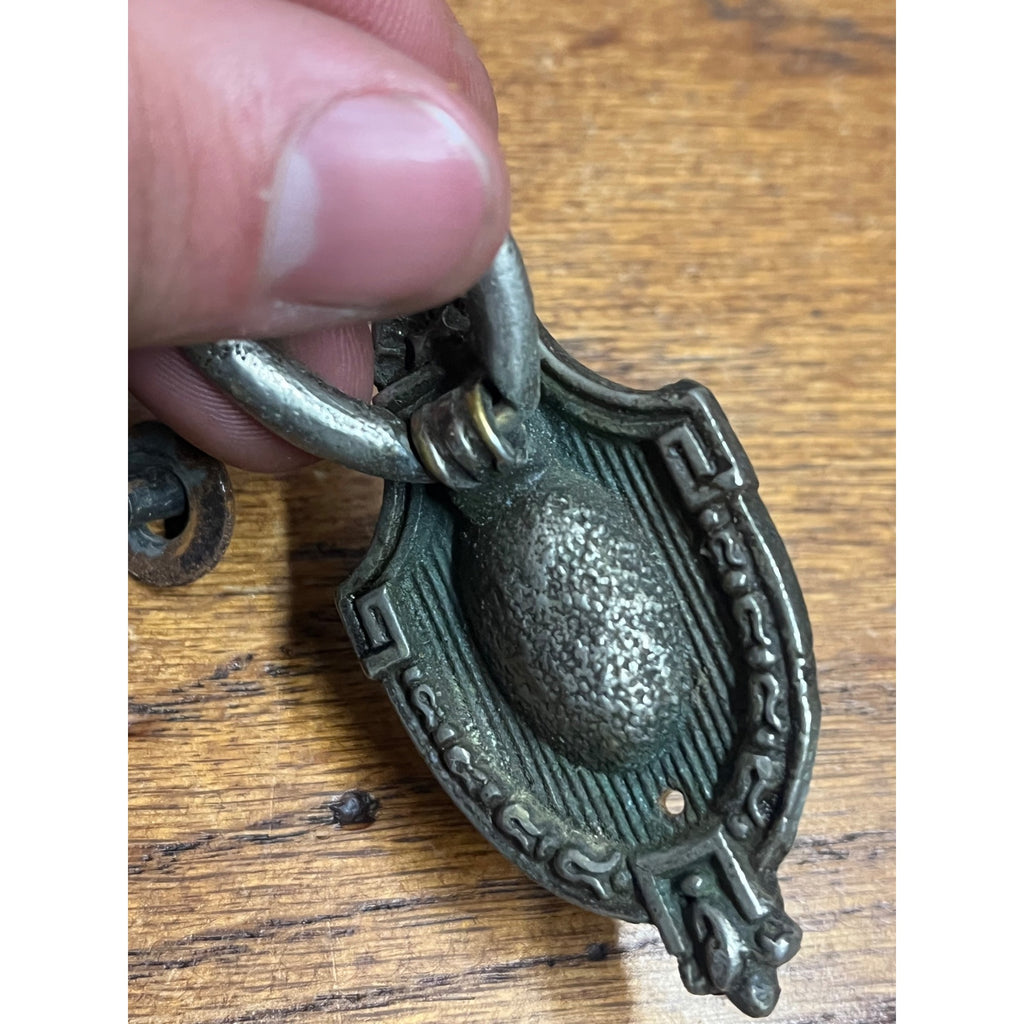 Antique Victorian Eastlake Drawer Pulls Drop Bail Handles Cabinet Hardware Pair