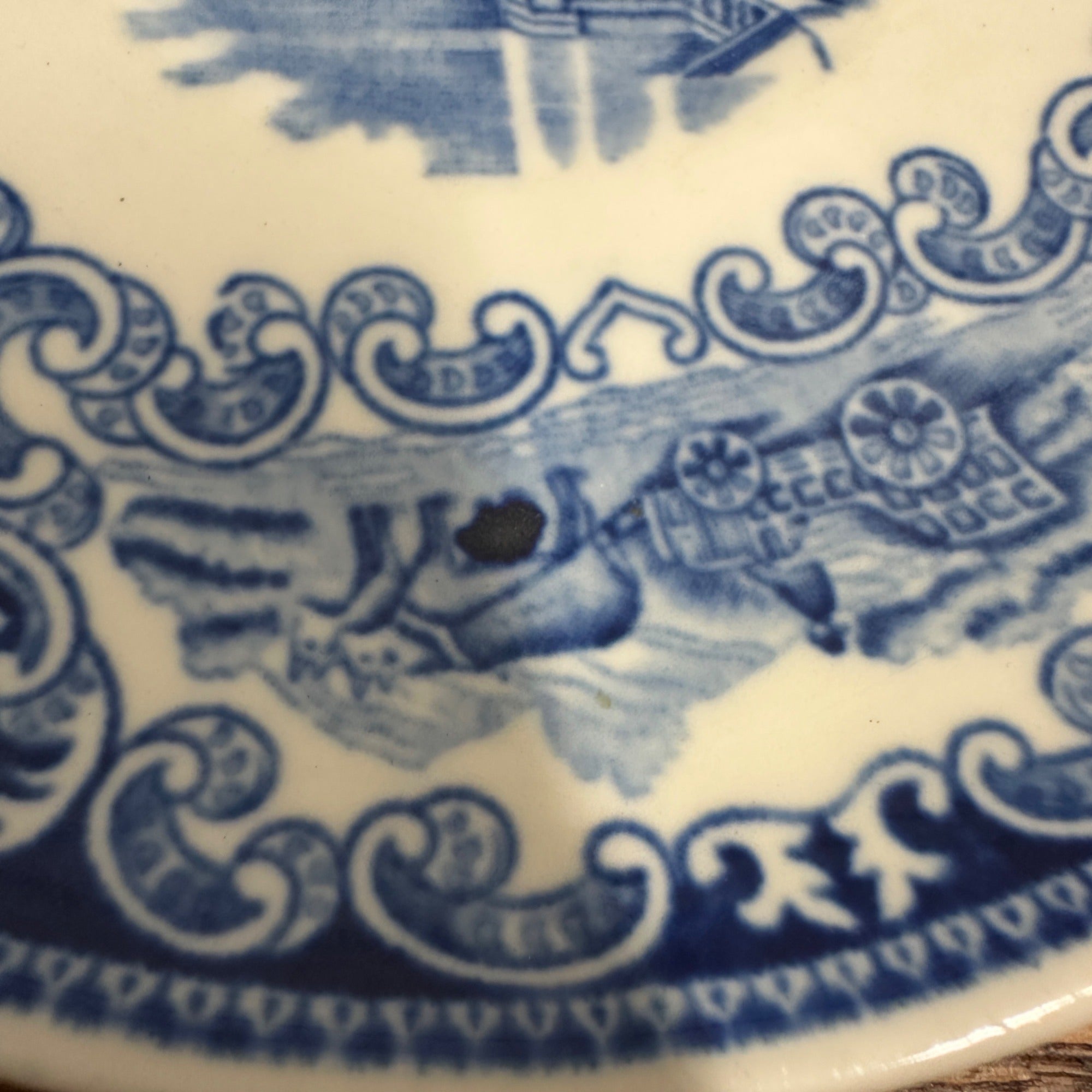 Antique 6" O'dourves Plate Castillo Petrus Regout Holland Blue Plate Ceramic