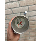 Vintage Shakey's Pizza Parlor Pewter Mug Cup Barware Advertising Glass Bottom