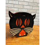Vintage 1930s Beistle Halloween Tommy Whiskers 2-Sided Lantern Art Deco