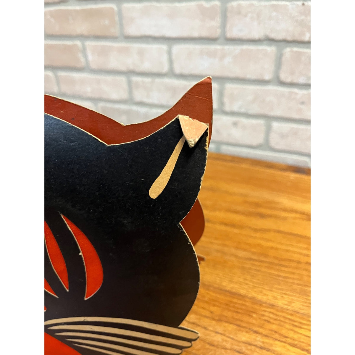 Vintage 1930s Beistle Halloween Tommy Whiskers 2-Sided Lantern Art Deco