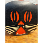 Vintage 1930s Beistle Halloween Tommy Whiskers 2-Sided Lantern Art Deco