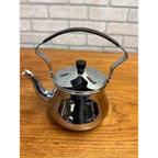 Vintage G. Bredemeijer Stainless Steel Teapot with Wrapped Handle Hilversum Holland MCM Tableware