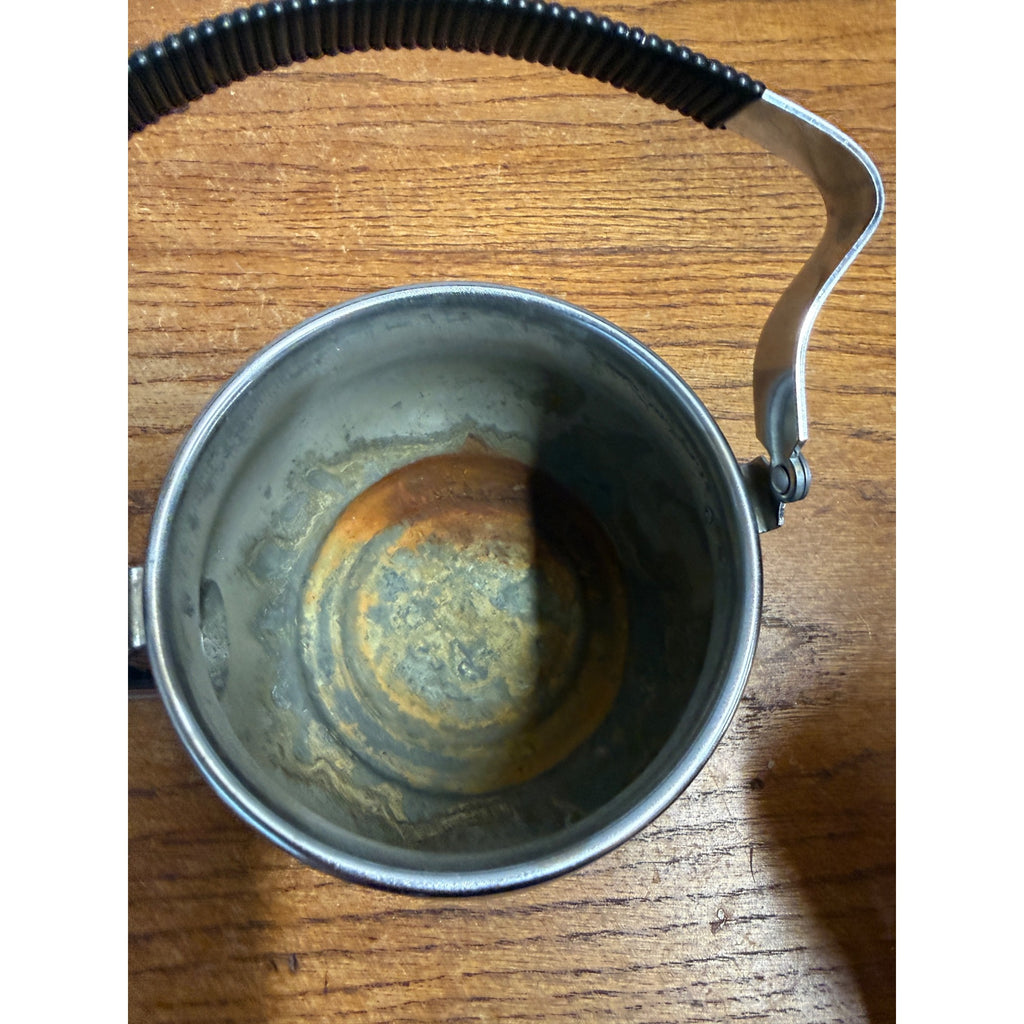 Vintage G. Bredemeijer Stainless Steel Teapot with Wrapped Handle Hilversum Holland MCM Tableware