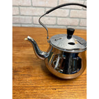 Vintage G. Bredemeijer Stainless Steel Teapot with Wrapped Handle Hilversum Holland MCM Tableware