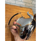 Vintage G. Bredemeijer Stainless Steel Teapot with Wrapped Handle Hilversum Holland MCM Tableware