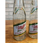 (3) Vintage 1970s Miller High Life 7oz Clear Beer Bottles Milwaukee Wis