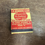 Vintage TA Wonder Super Club Little Chute  Wis Advertising Matchbook Cover