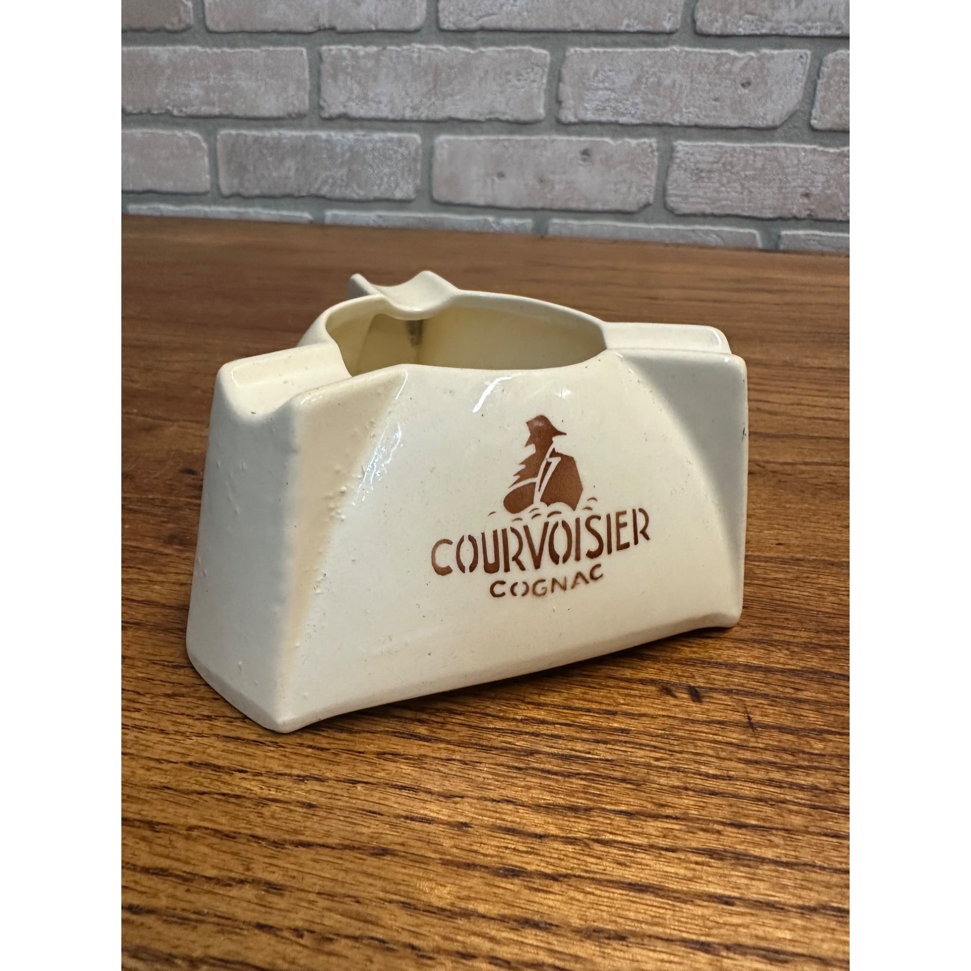 Vintage Courvoisier Cognac Liquor Brandy Advertising Ashtray Bar Digoin