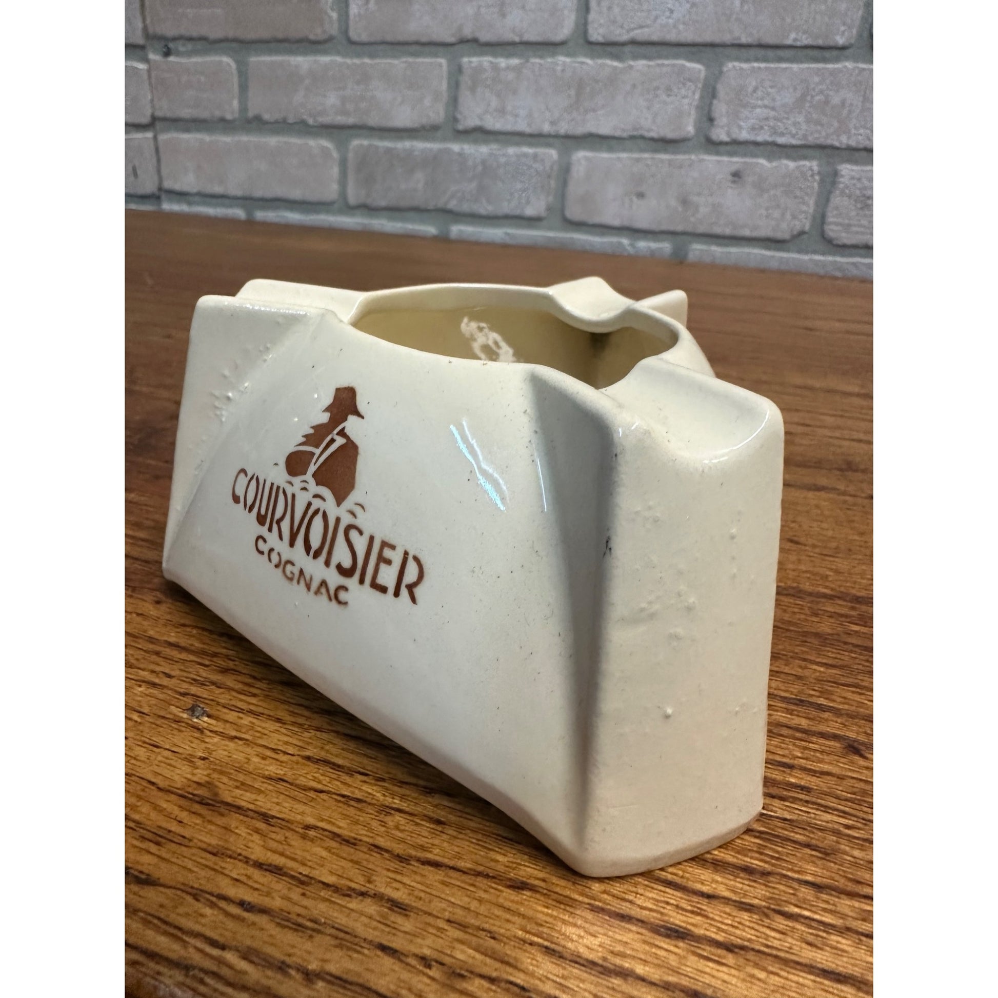 Vintage Courvoisier Cognac Liquor Brandy Advertising Ashtray Bar Digoin