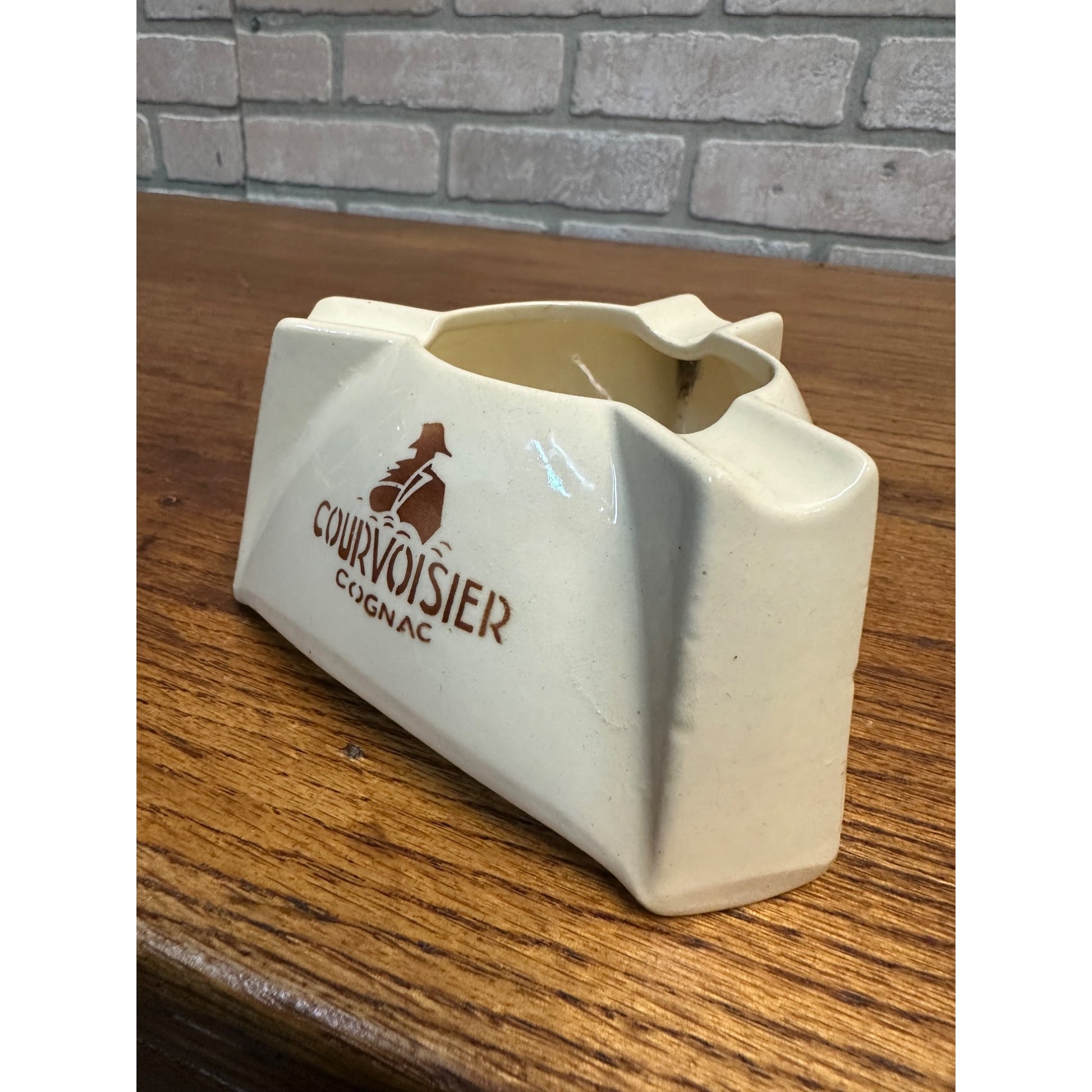 Vintage Courvoisier Cognac Liquor Brandy Advertising Ashtray Bar Digoin