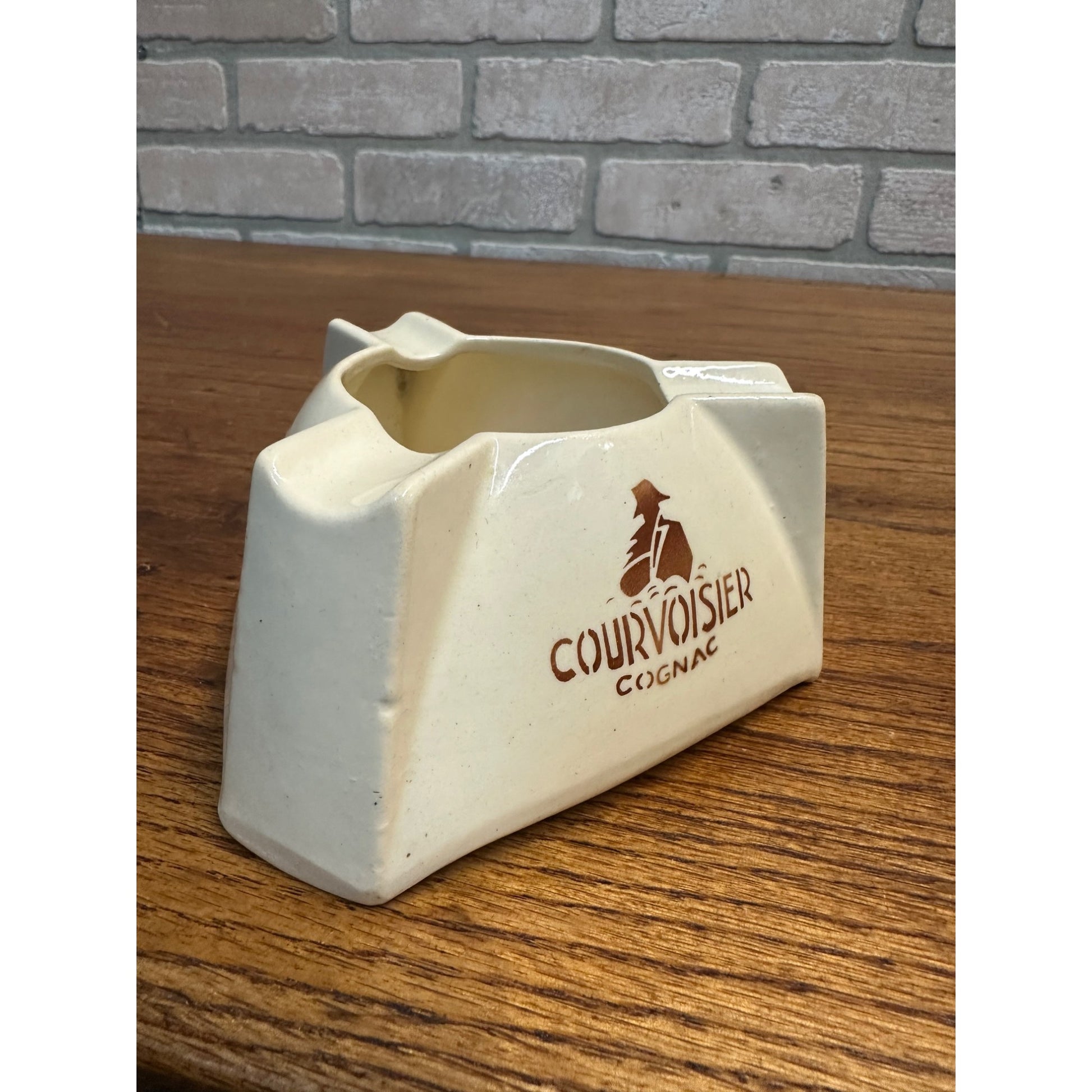 Vintage Courvoisier Cognac Liquor Brandy Advertising Ashtray Bar Digoin