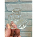 Vintage Childs Miniature Glass Candle Sticker Holder