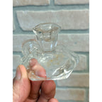 Vintage Childs Miniature Glass Candle Sticker Holder