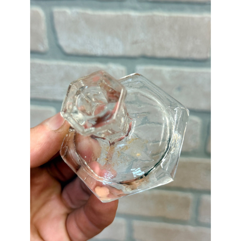 Vintage Childs Miniature Glass Candle Sticker Holder