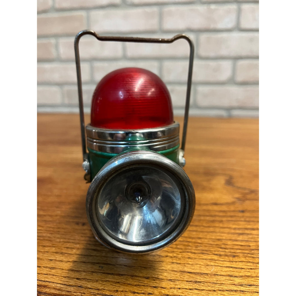 Vintage 1960s Handheld DIAMOND Flashlight Lantern Camping Small 4.5" Light