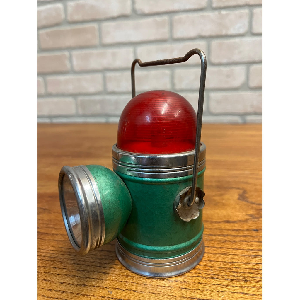 Vintage 1960s Handheld DIAMOND Flashlight Lantern Camping Small 4.5" Light