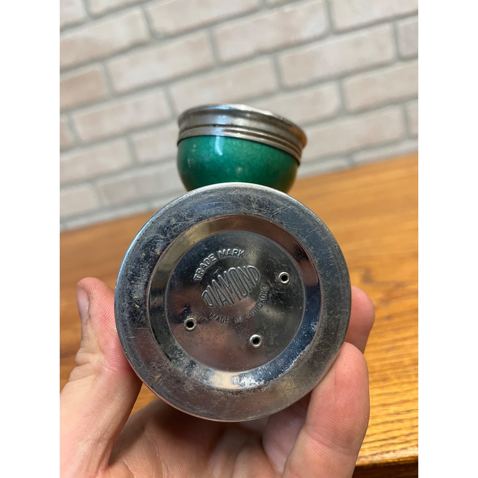 Vintage 1960s Handheld DIAMOND Flashlight Lantern Camping Small 4.5" Light