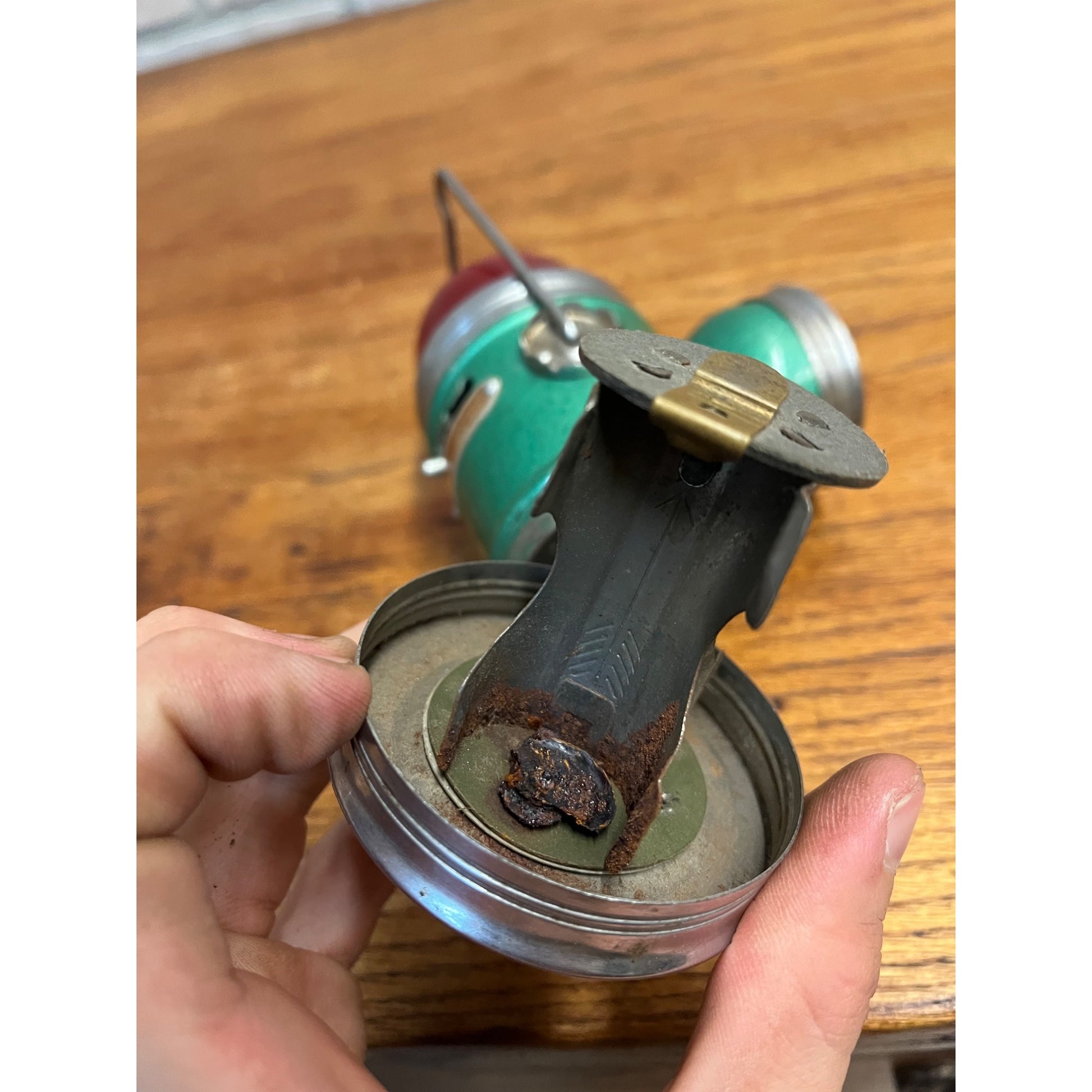 Vintage 1960s Handheld DIAMOND Flashlight Lantern Camping Small 4.5" Light