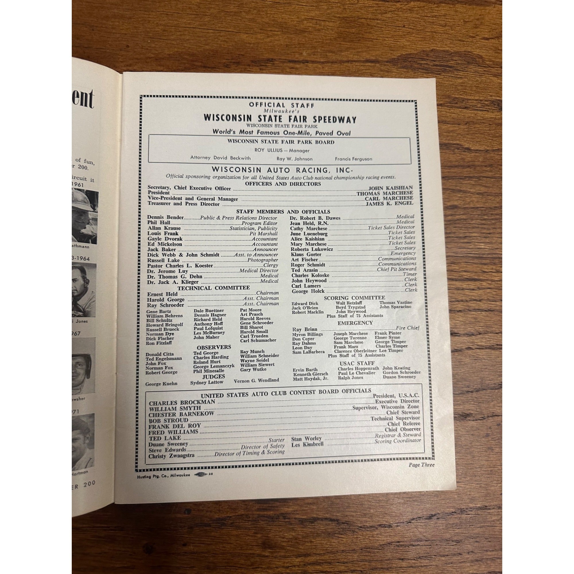 1972 Miller High Life 200 Stock Car Race Souvenir Program Milwaukee Wisconsin
