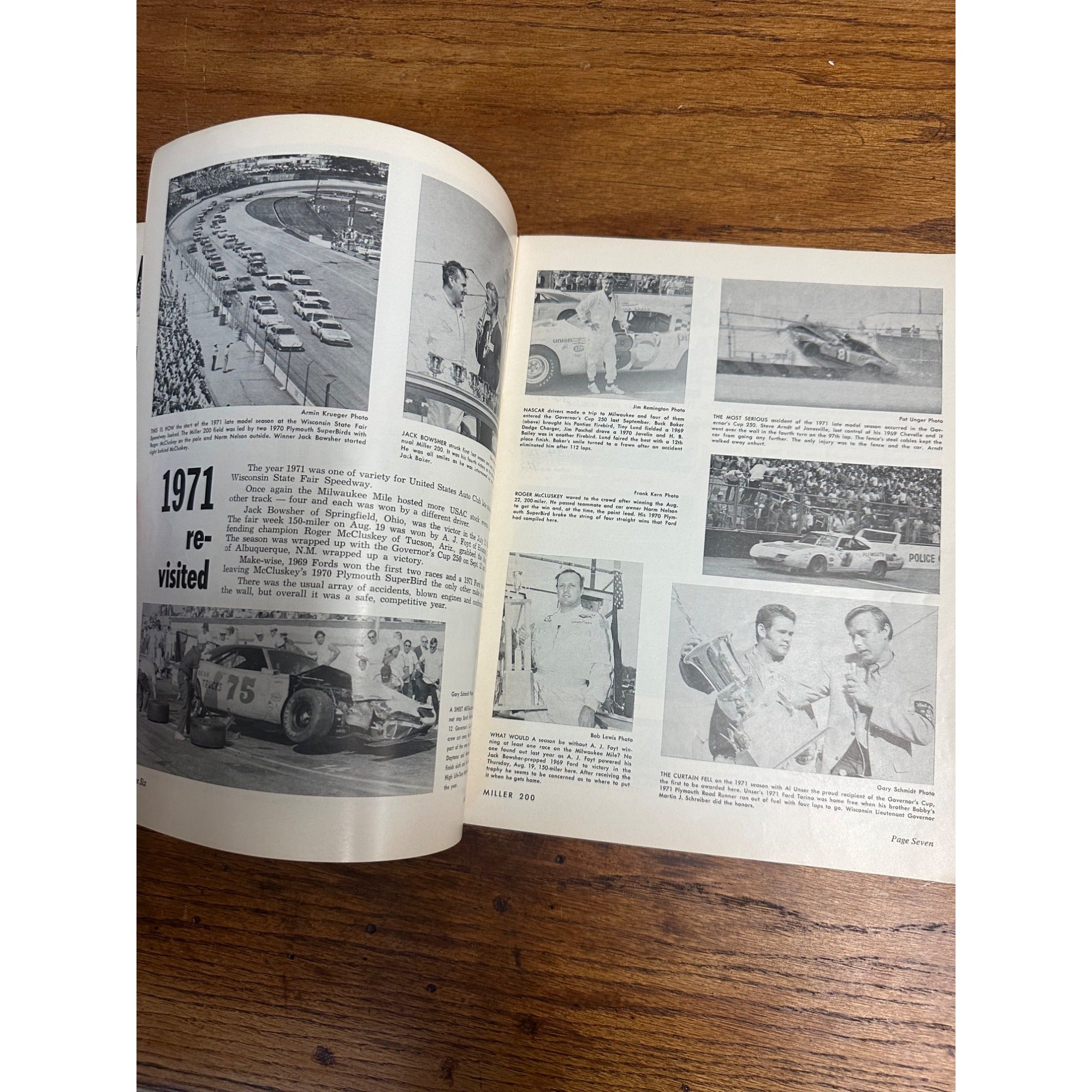 1972 Miller High Life 200 Stock Car Race Souvenir Program Milwaukee Wisconsin
