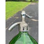 Vintage Emerald Green Glass Seltzer Bottle Whistle Bottling CO. Milwaukee, Wis. 28 Oz Size WI