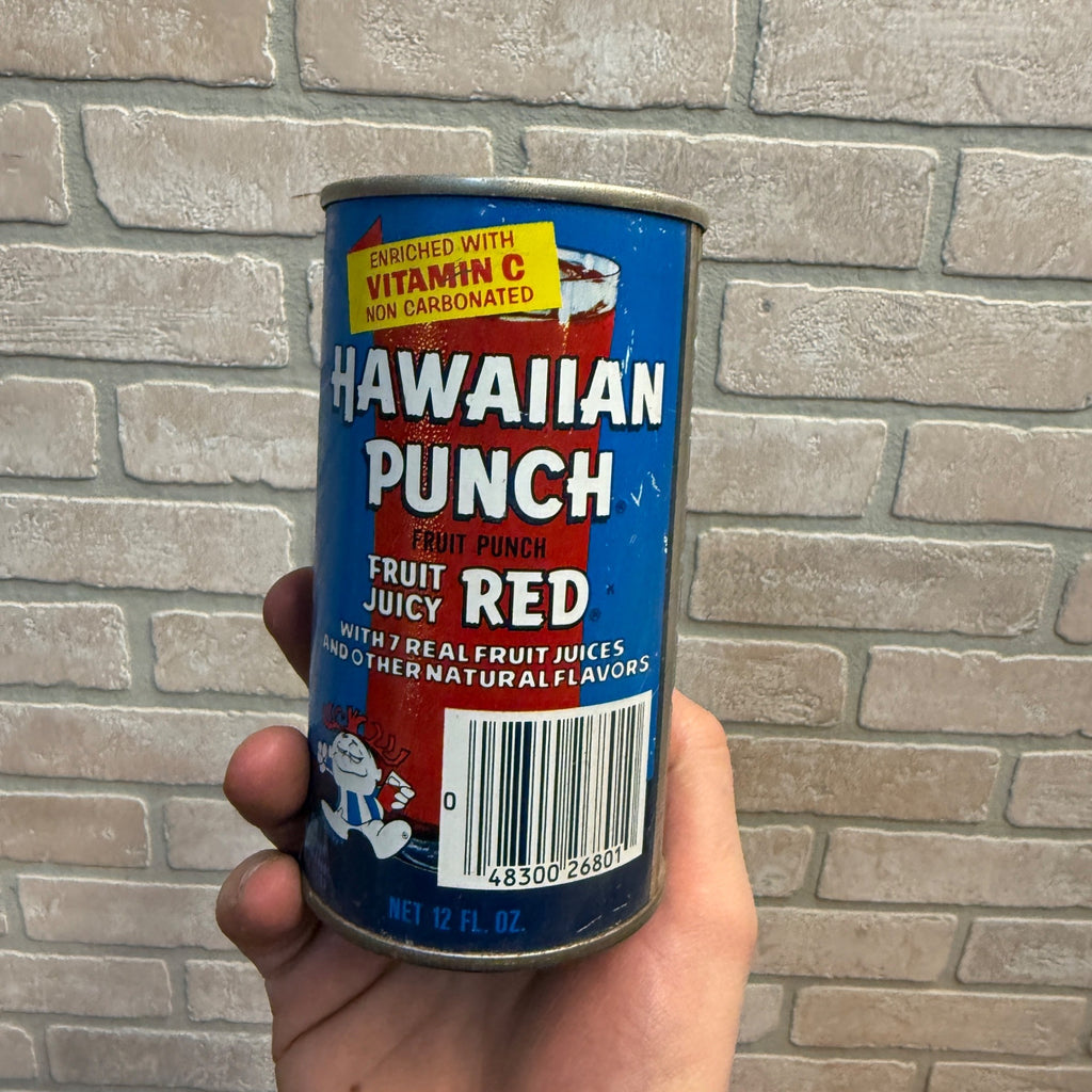 Vintage 1970s-80s Hawaiian Punch Red Pull Tab Straight Soda Can