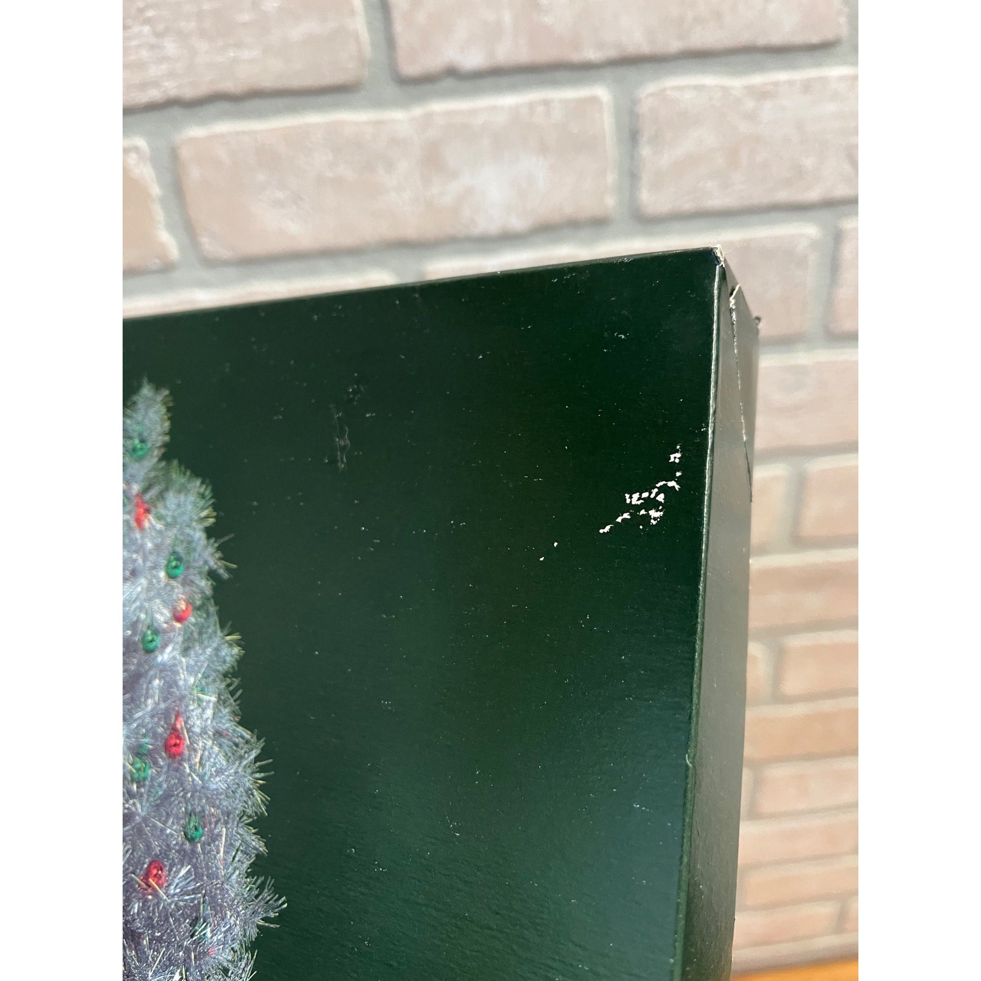 Vintage Christmas Department Store Gift Box Empty Aluminum Tree & Toys 1980s