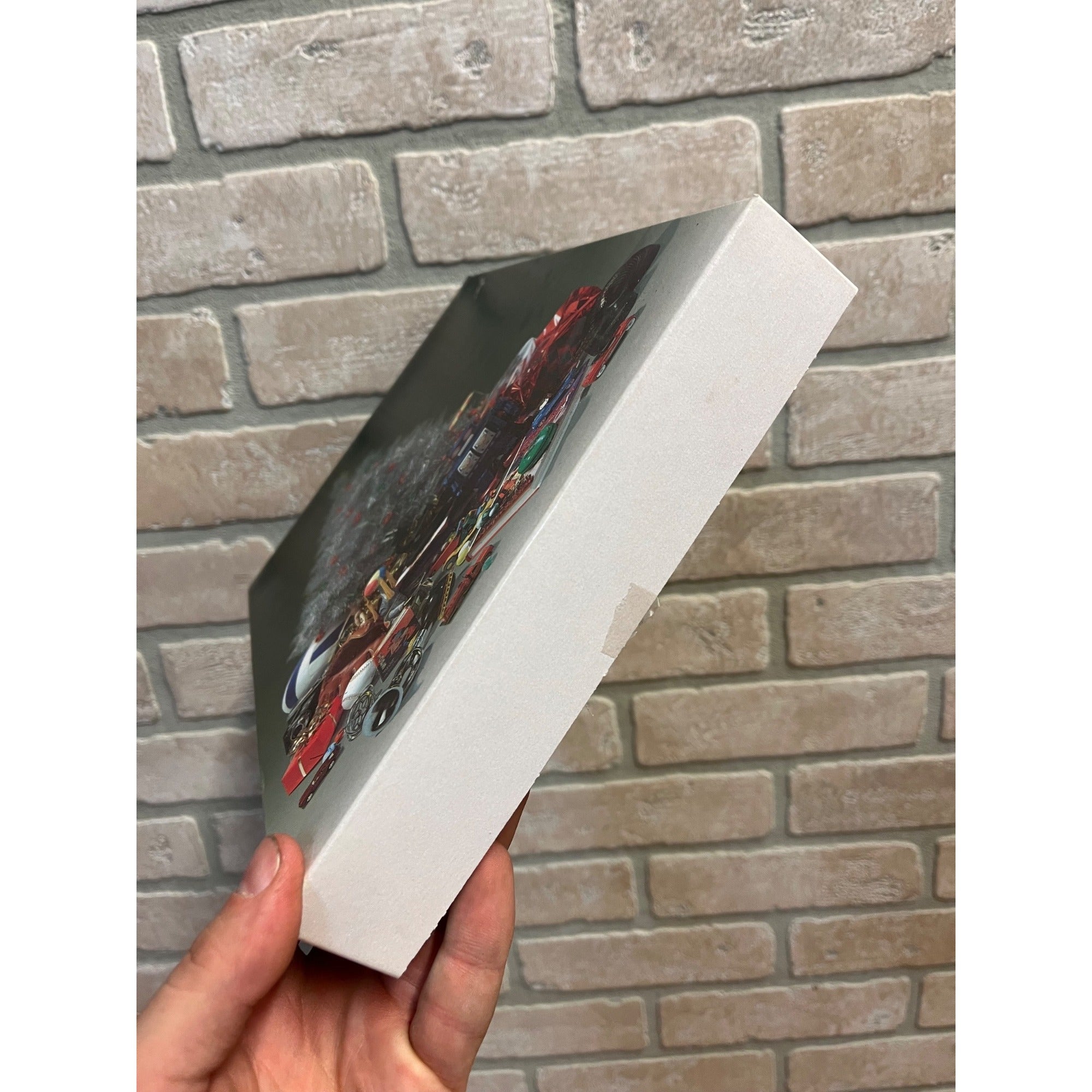 Vintage Christmas Department Store Gift Box Empty Aluminum Tree & Toys 1980s