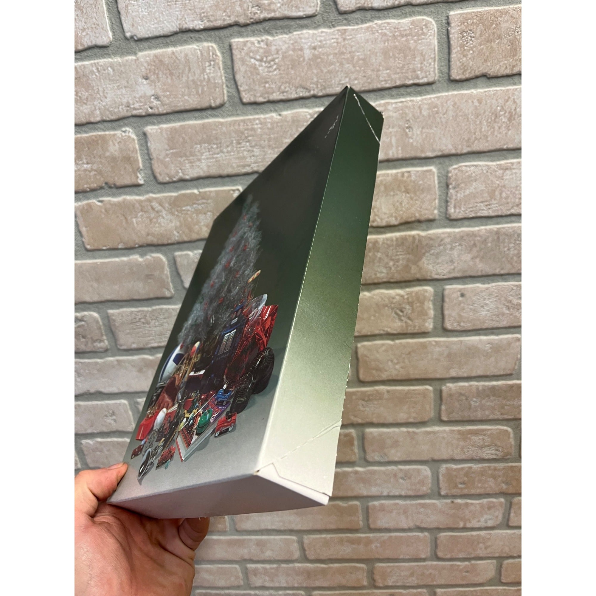 Vintage Christmas Department Store Gift Box Empty Aluminum Tree & Toys 1980s