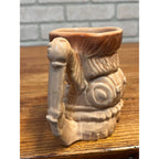 Vintage 1950s USA Brush McCoy Pottery Davy Crockett Figural Child's Mug