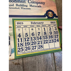 1920s Advertising Calendar Poster Fuller Goodman Farm Barn Dairy Scene