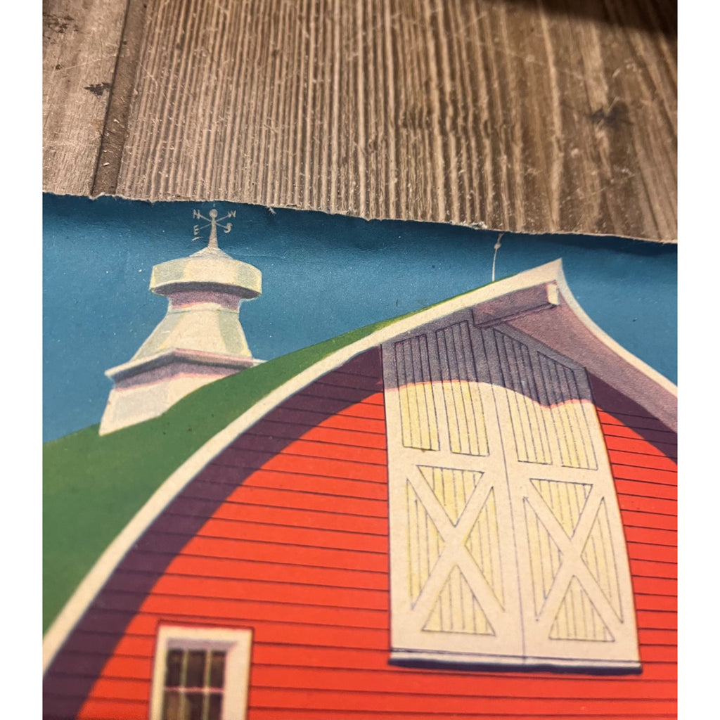 1920s Advertising Calendar Poster Fuller Goodman Farm Barn Dairy Scene