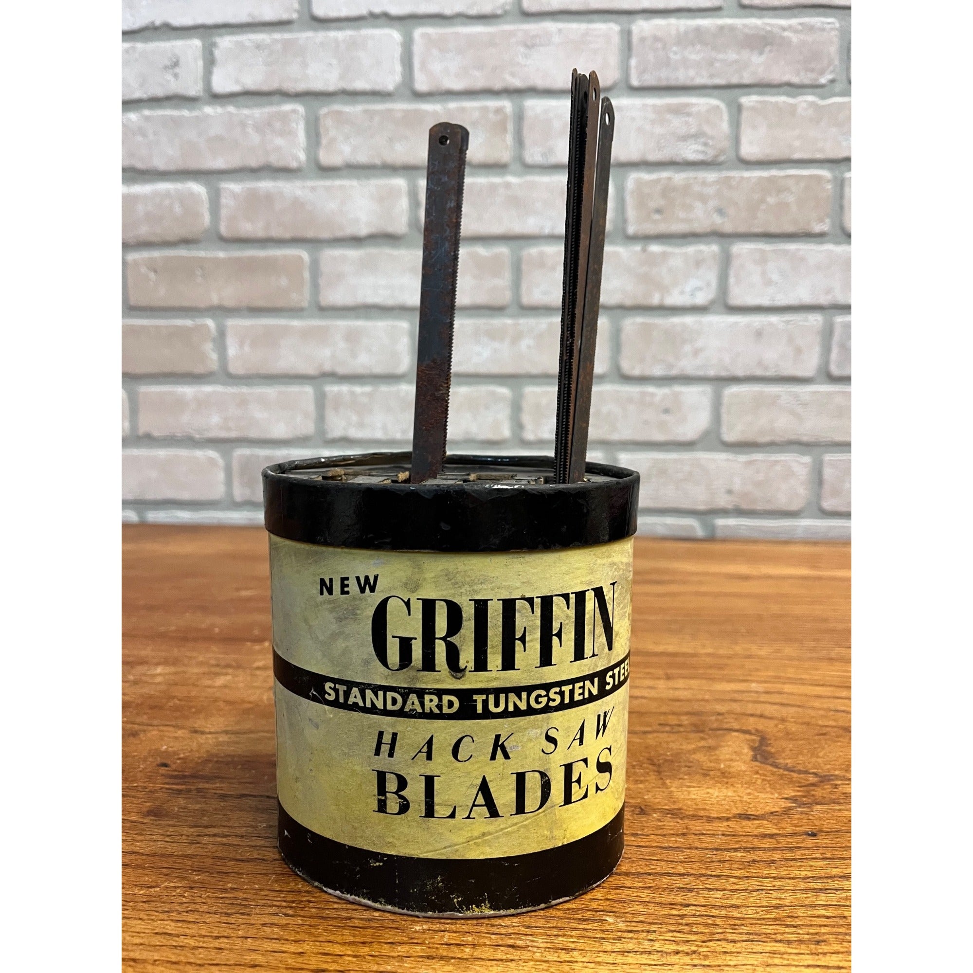 Vintage 1950s Griffin Hack Saw Blades Countertop Holder Store Display Advertising