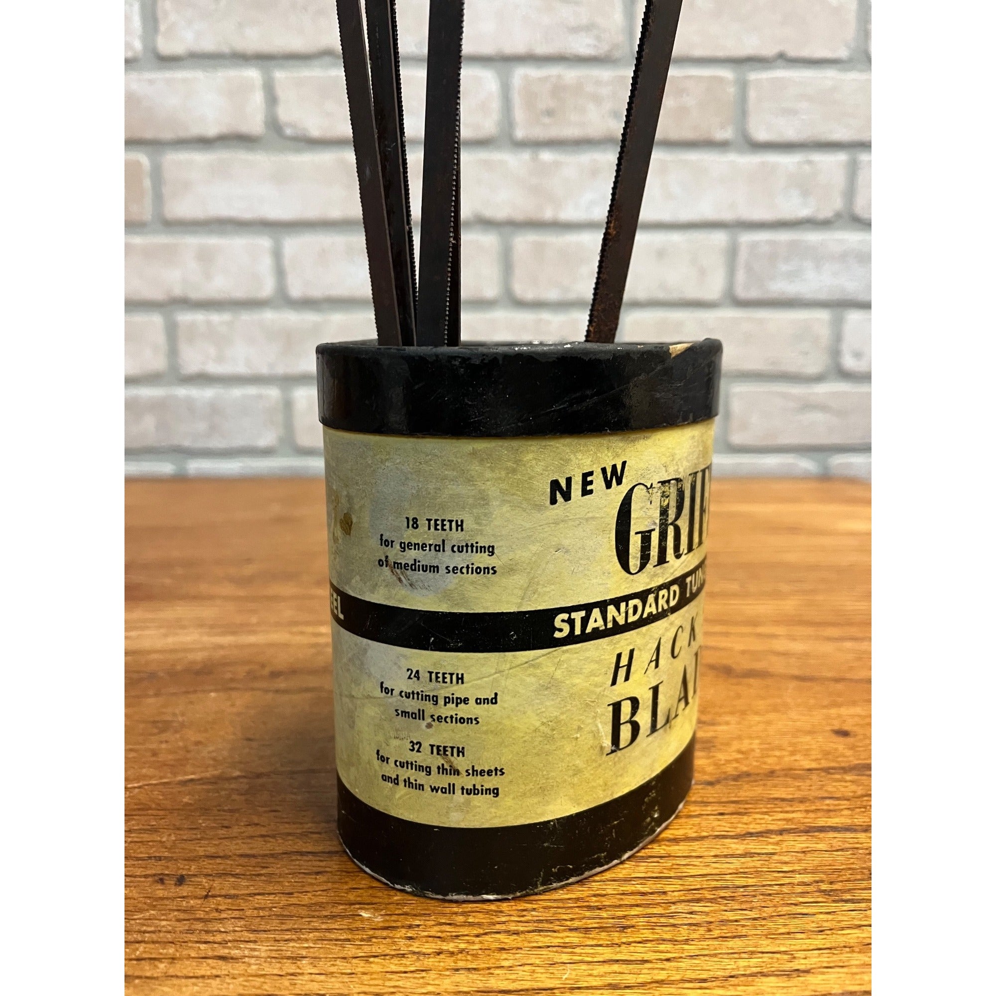 Vintage 1950s Griffin Hack Saw Blades Countertop Holder Store Display Advertising