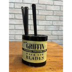 Vintage 1950s Griffin Hack Saw Blades Countertop Holder Store Display Advertising