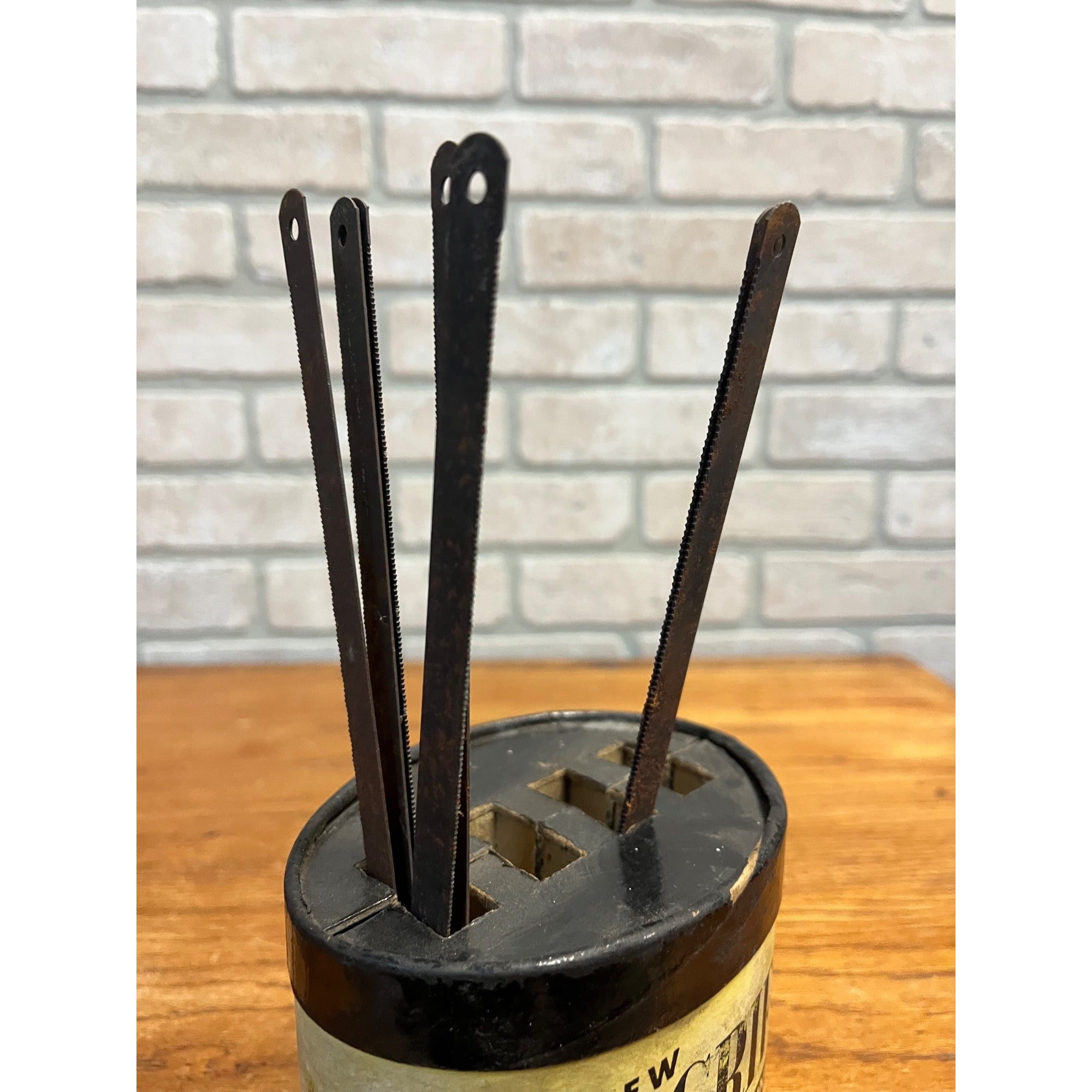 Vintage 1950s Griffin Hack Saw Blades Countertop Holder Store Display Advertising