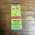1940s 1950s Pinup Girl Girlie Matchbook Cover Theos Cafe Fort Worth Texas