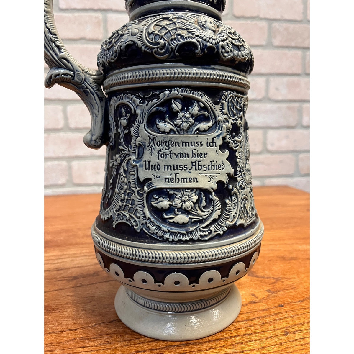 Vintage Jacob Thewalt German Stoneware 1 Liter Pitcher - Stein - Prosit - No Lid