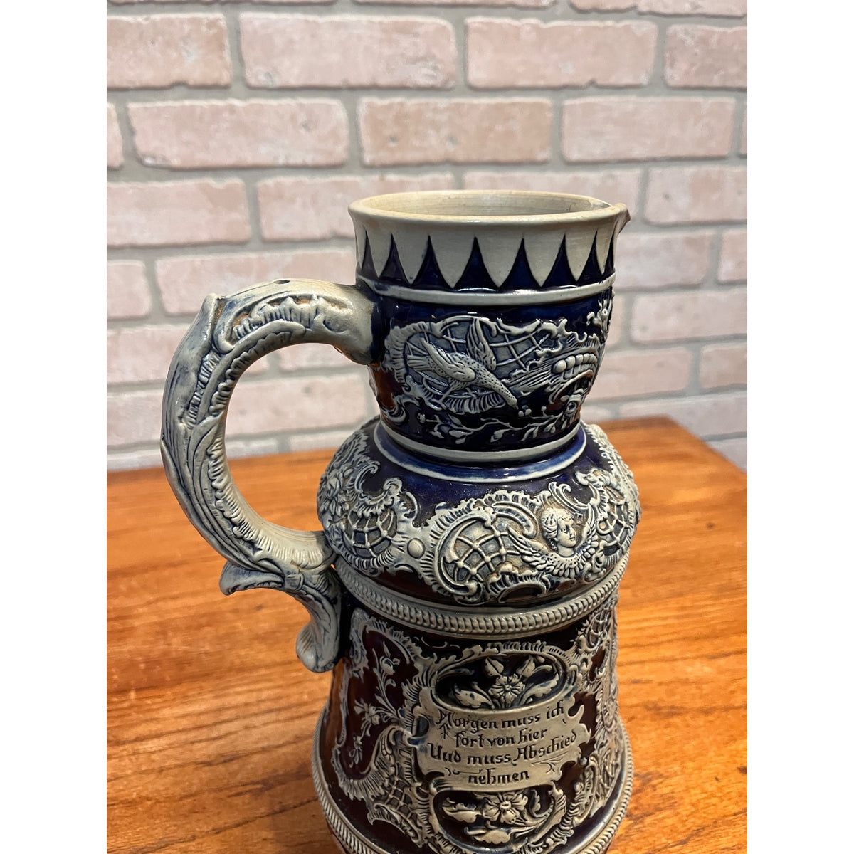 Vintage Jacob Thewalt German Stoneware 1 Liter Pitcher - Stein - Prosit - No Lid